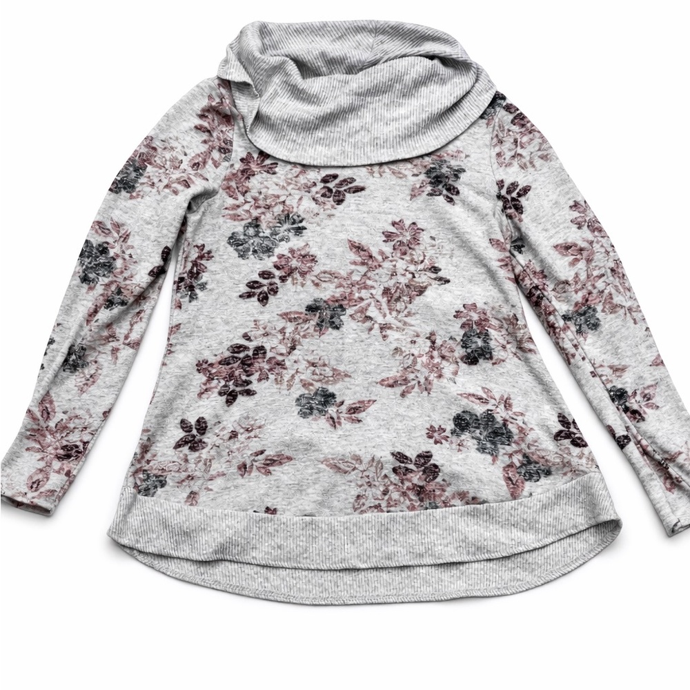 Cupio Floral Cowl Neck Sweater – Size L